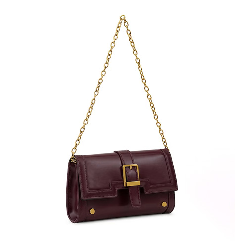 Red Buckle Detail Wallet with Sling